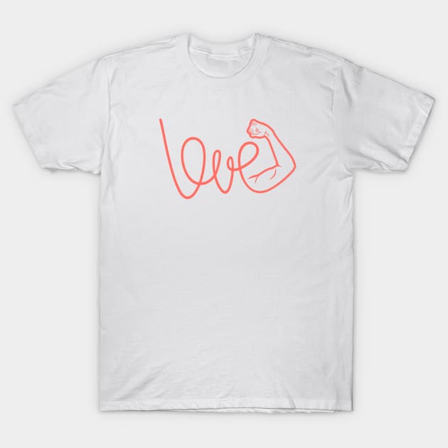 Love Is The Power (color version) T-Shirt by lents